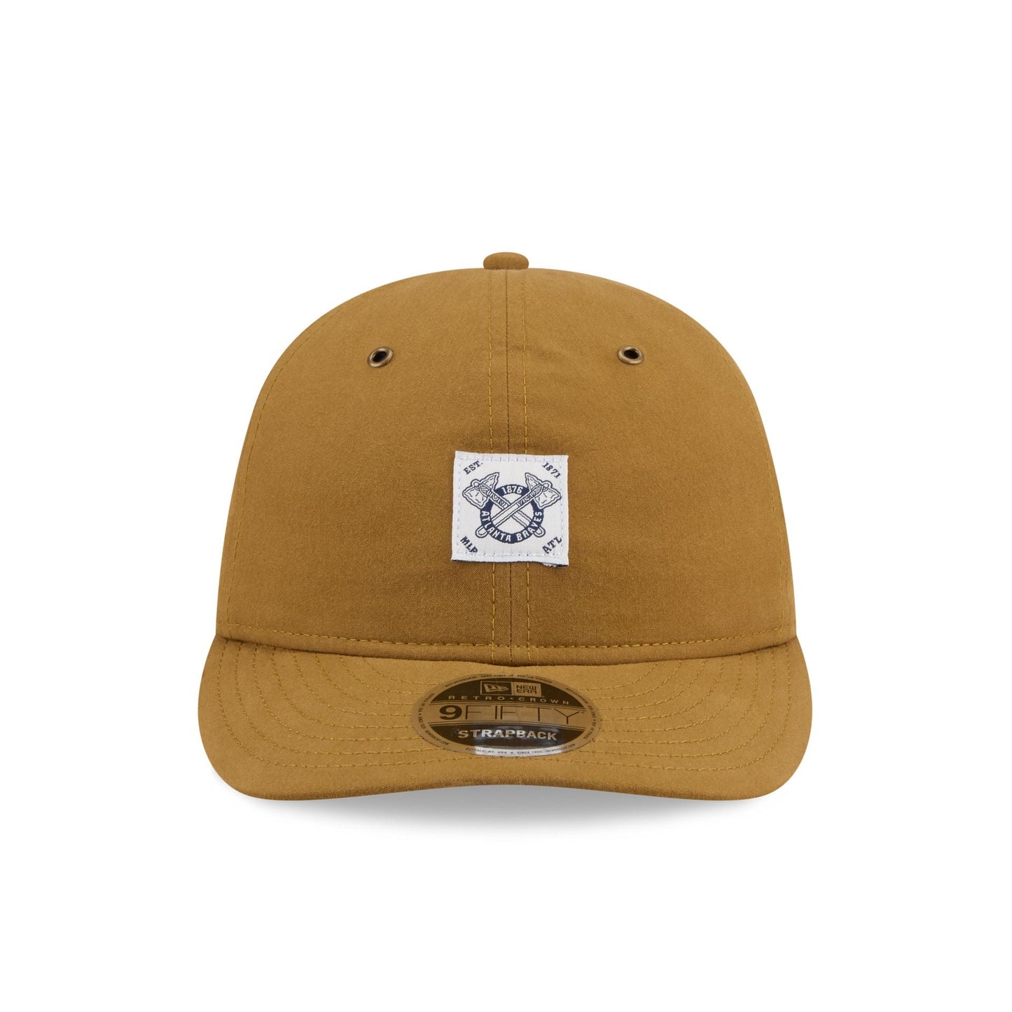 Atlanta Braves Brushed Brown Nylon Retro Crown 9FIFTY Adjustable Hat