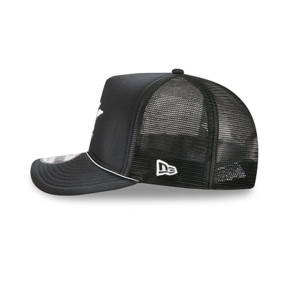 Houston Astros Washed Black 9FIFTY A-Frame Trucker Hat