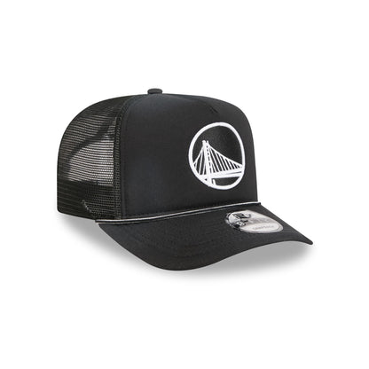 Golden State Warriors Washed Black 9FIFTY A-Frame Trucker Hat