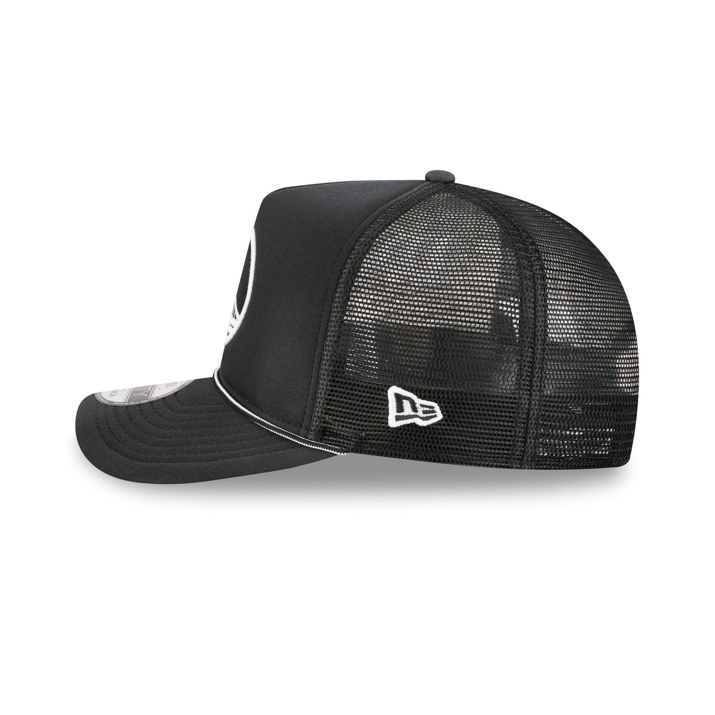 Golden State Warriors Washed Black 9FIFTY A-Frame Trucker Hat