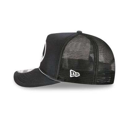 Golden State Warriors Washed Black 9FIFTY A-Frame Trucker Hat