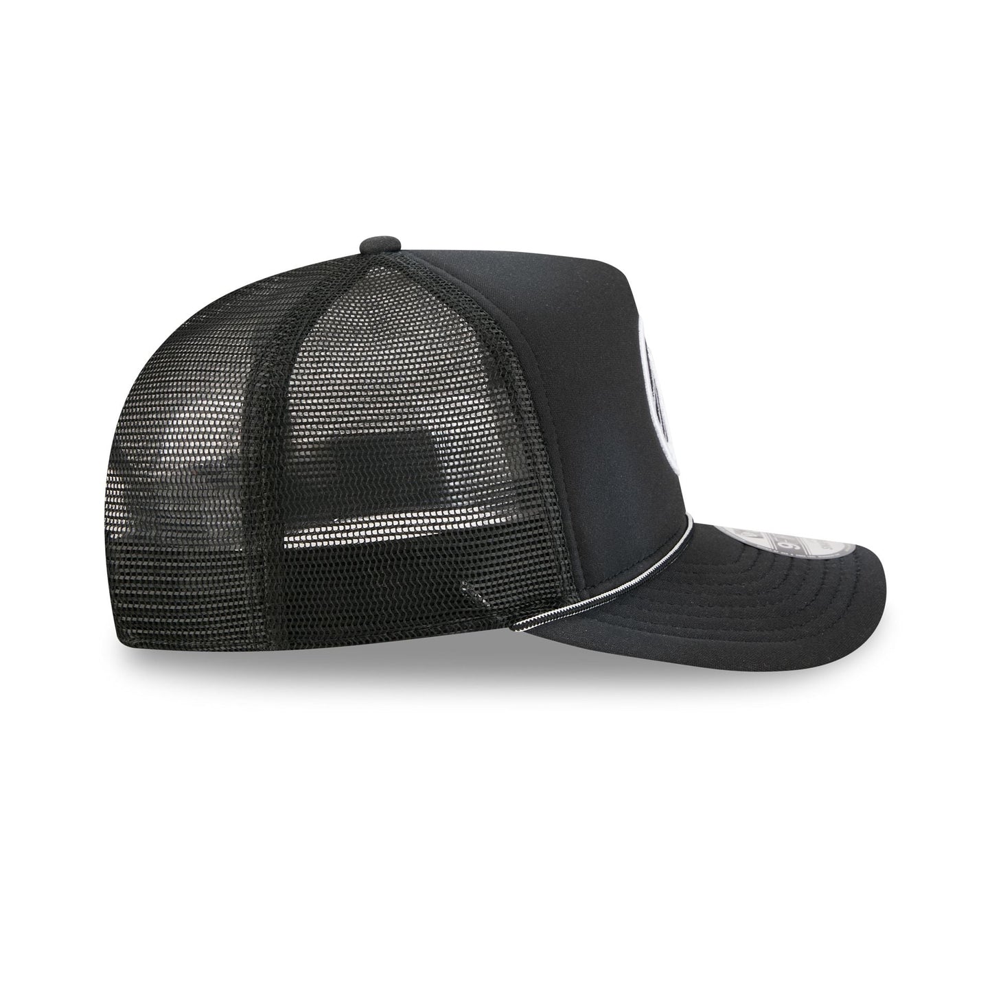 Golden State Warriors Washed Black 9FIFTY A-Frame Trucker Hat
