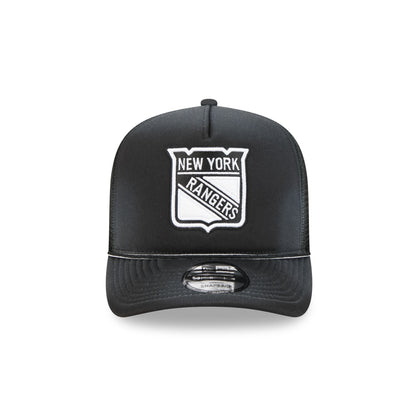 New York Rangers Washed Black 9FIFTY A-Frame Trucker Hat