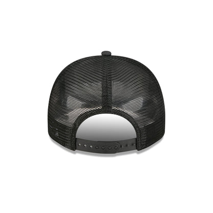 New York Rangers Washed Black 9FIFTY A-Frame Trucker Hat