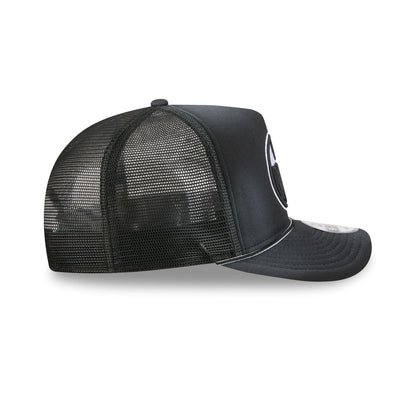 Edmonton Oilers Washed Black 9FIFTY A-Frame Trucker Hat