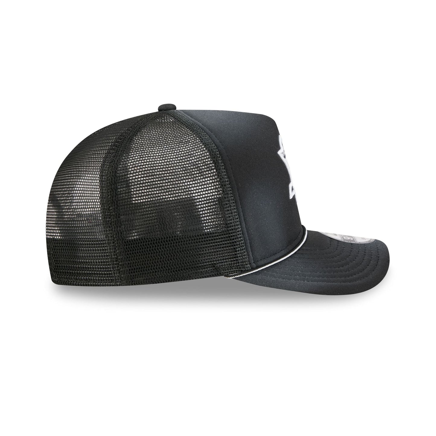 Pittsburgh Penguins Washed Black 9FIFTY A-Frame Trucker Hat