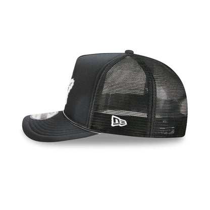 Toronto Maple Leafs Washed Black 9FIFTY A-Frame Trucker Hat