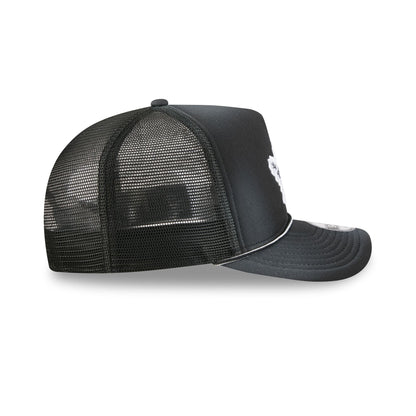Toronto Maple Leafs Washed Black 9FIFTY A-Frame Trucker Hat