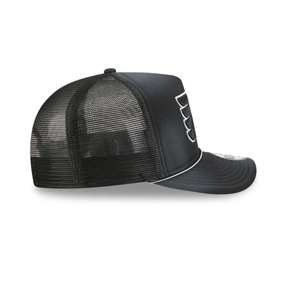 Philadelphia Flyers Washed Black 9FIFTY A-Frame Trucker Hat