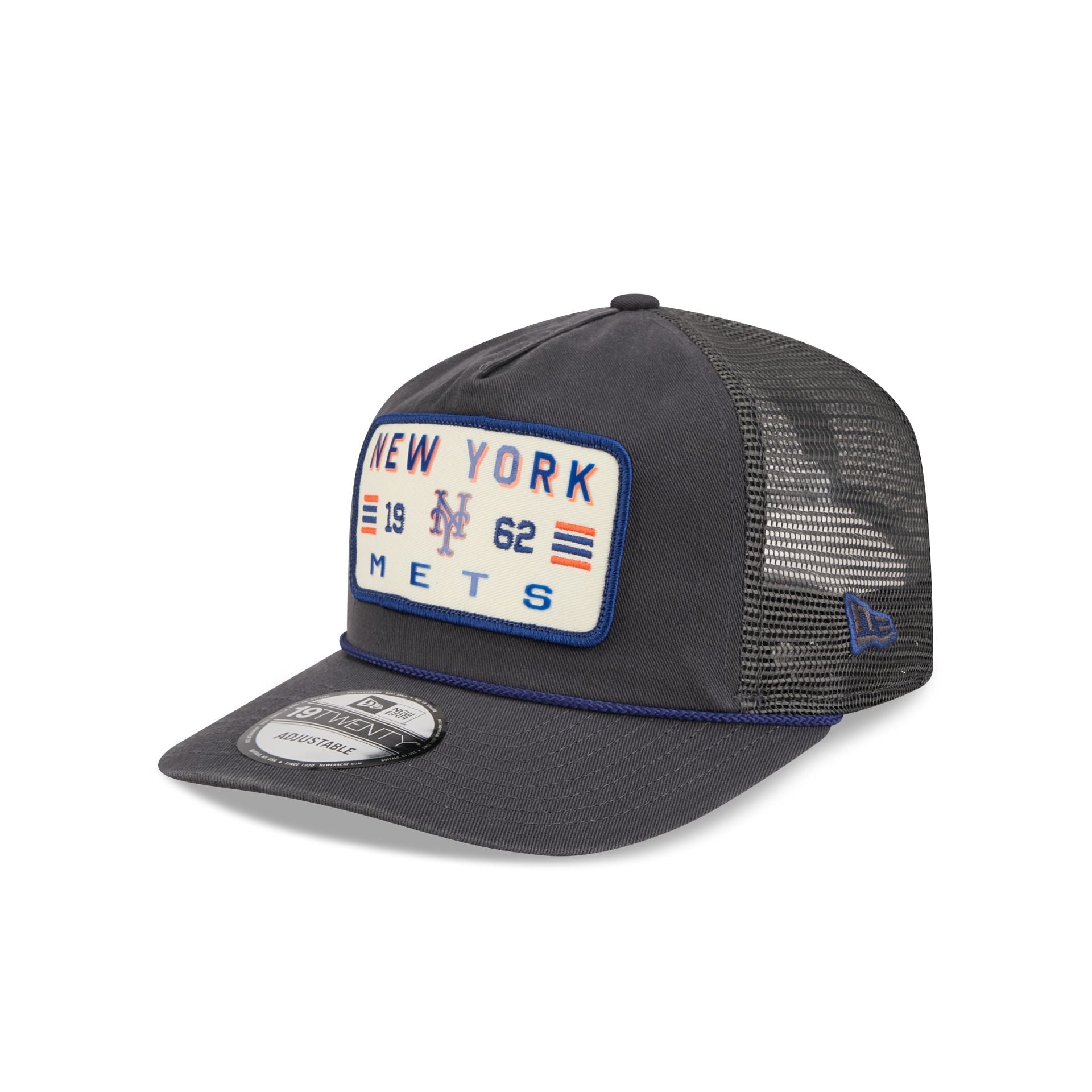 New York Mets Washed Graphite 19TWENTY Trucker Hat