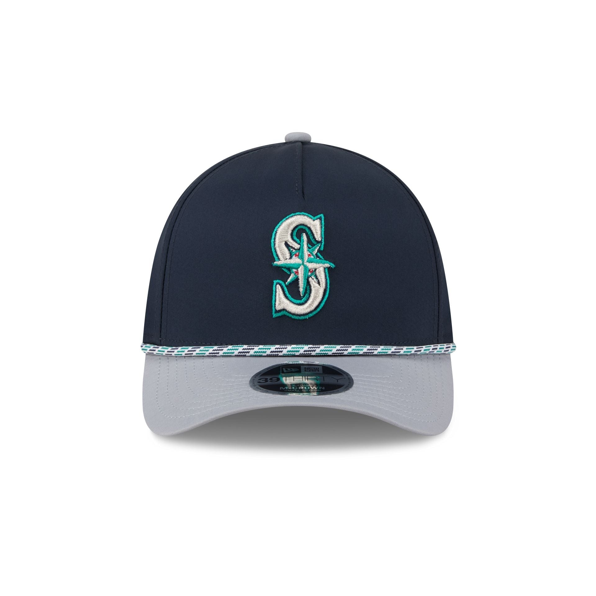 Seattle Mariners Rope 39THIRTY M-Crown A-Frame Stretch Fit Hat