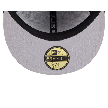 NHL All Over Logo Black 59FIFTY Fitted Hat