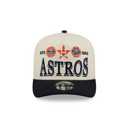 Houston Astros Three Hit Chrome White 9FIFTY A-Frame Snapback Hat
