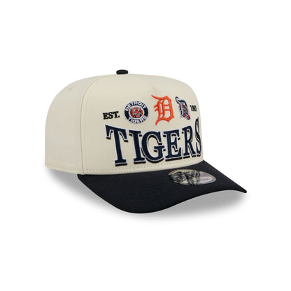 Detroit Tigers Three Hit Chrome White 9FIFTY A-Frame Snapback Hat