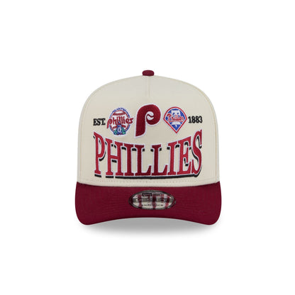 Philadelphia Phillies Three Hit Chrome White 9FIFTY A-Frame Snapback Hat