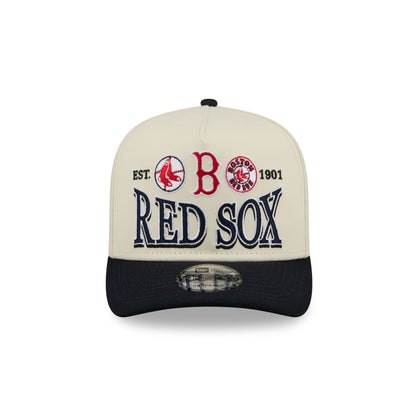 Boston Red Sox Three Hit Chrome White 9FIFTY A-Frame Snapback Hat