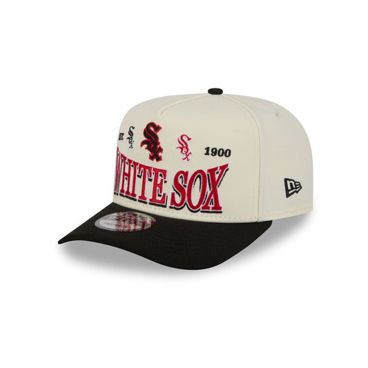 Chicago White Sox Three Hit Chrome White 9FIFTY A-Frame Snapback Hat