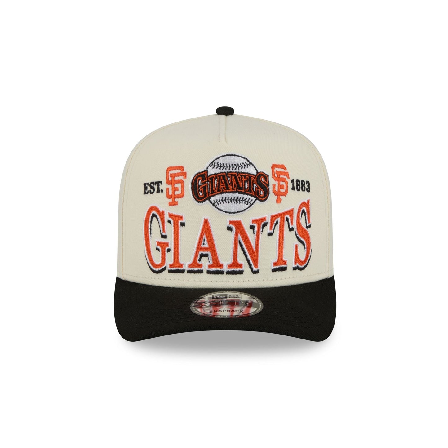 San Francisco Giants Three Hit Chrome White 9FIFTY A-Frame Snapback Hat