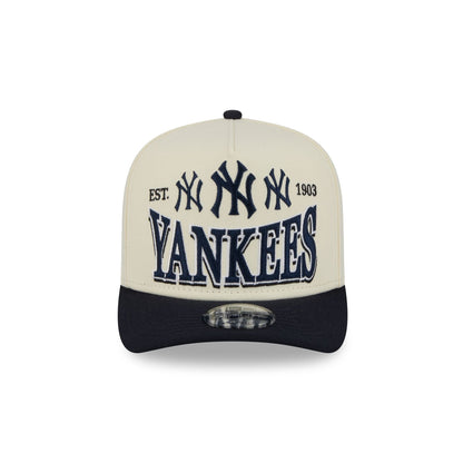 New York Yankees Three Hit Chrome White 9FIFTY A-Frame Snapback Hat