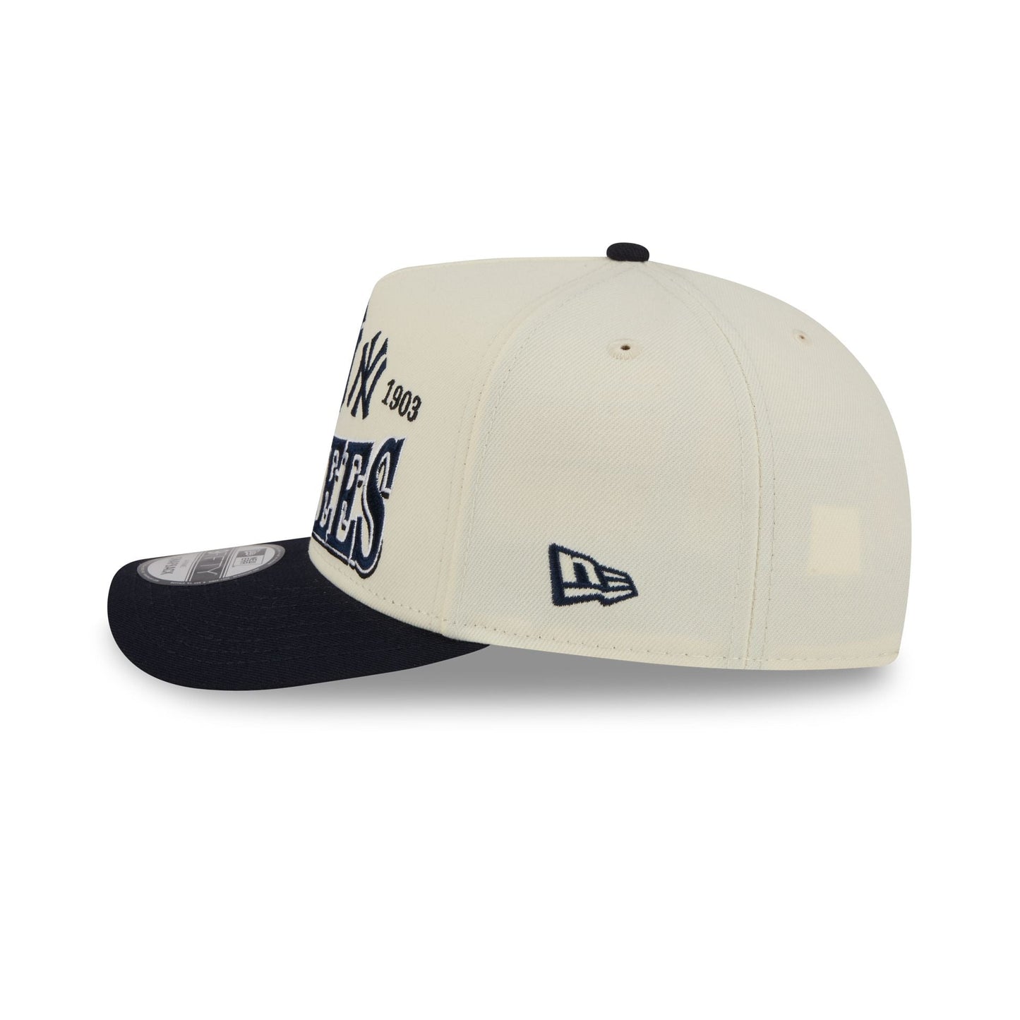 New York Yankees Three Hit Chrome White 9FIFTY A-Frame Snapback Hat
