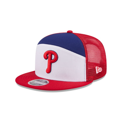 Philadelphia Phillies Block Split Panel 9FIFTY Trucker Hat