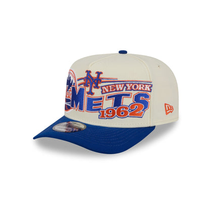 New York Mets Chrome White Classic 9FIFTY A-Frame Snapback Hat