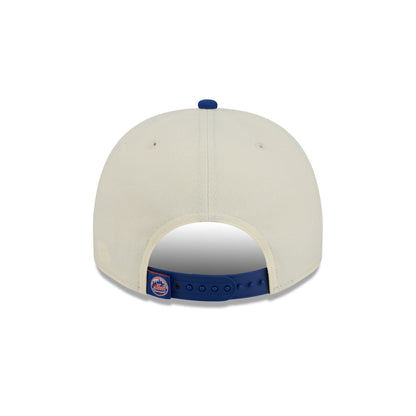 New York Mets Chrome White Classic 9FIFTY A-Frame Snapback Hat