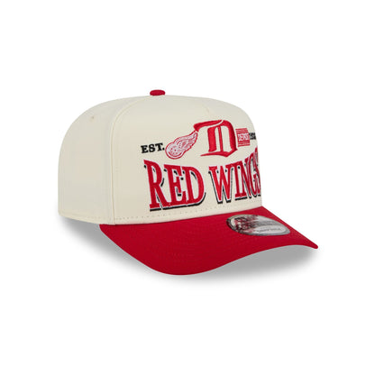 Detroit Red Wings Three Hit Chrome White 9FIFTY A-Frame Snapback Hat