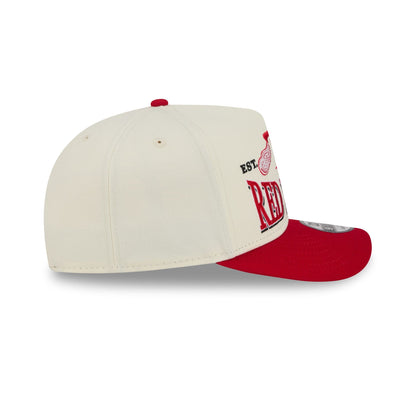 Detroit Red Wings Three Hit Chrome White 9FIFTY A-Frame Snapback Hat