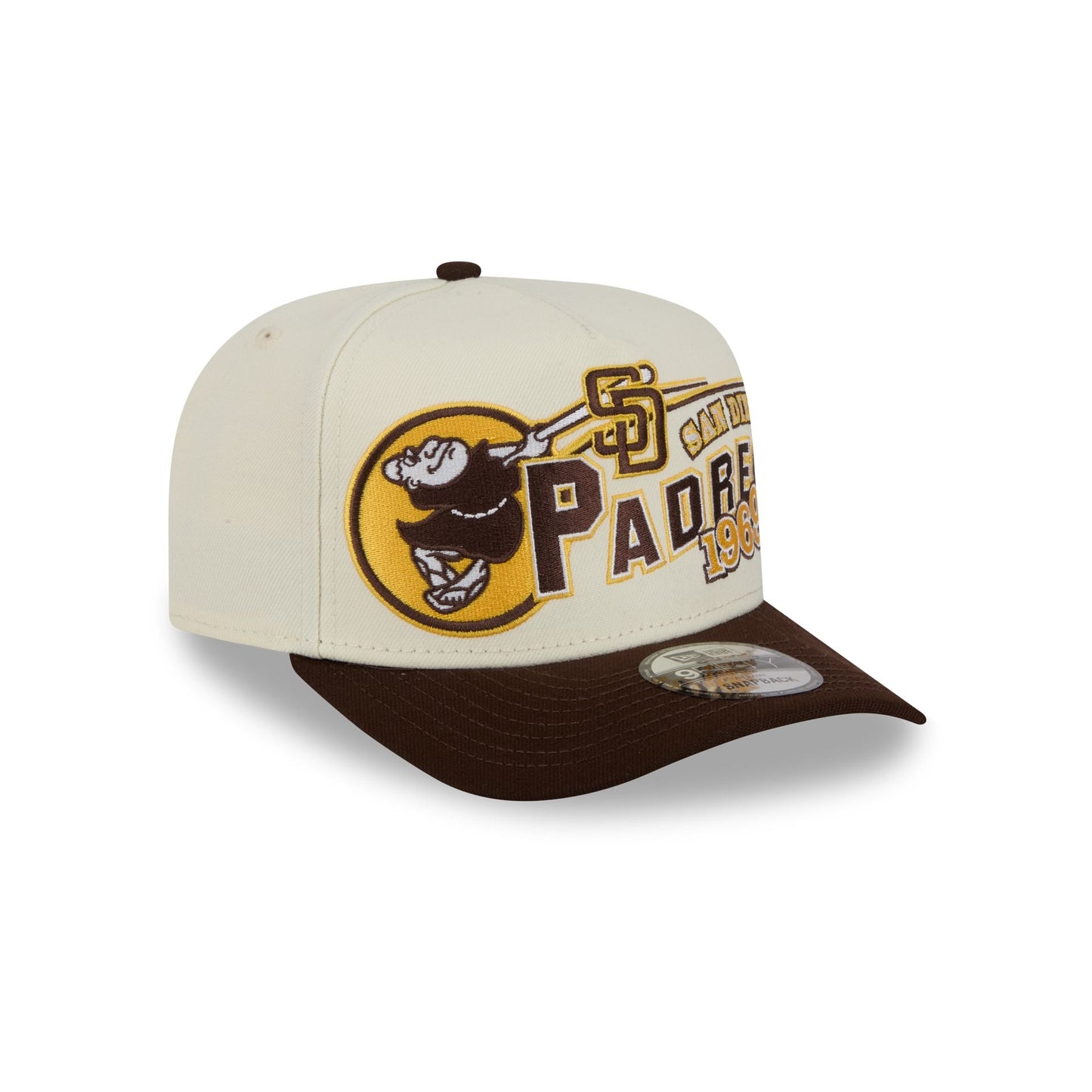 San Diego Padres Chrome White Classic 9FIFTY A-Frame Snapback Hat