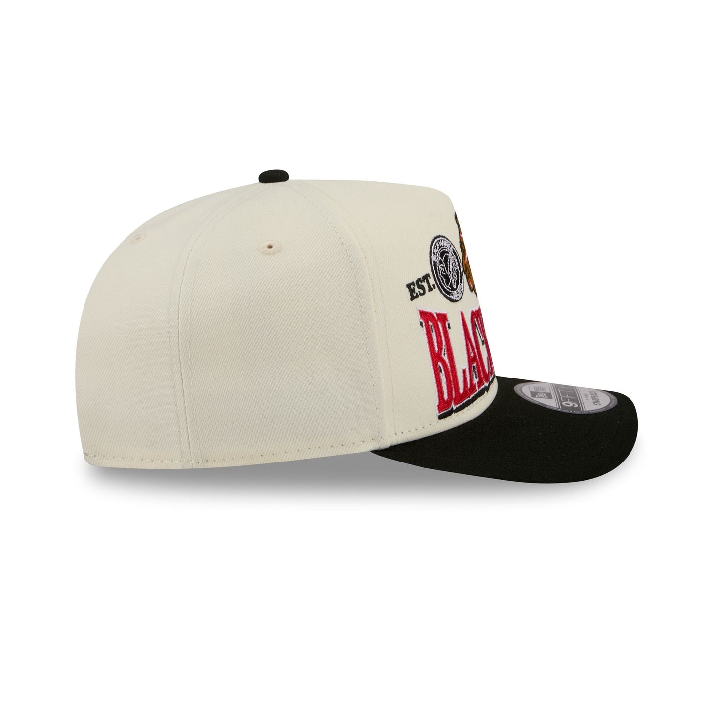 Chicago Blackhawks Three Hit Chrome White 9FIFTY A-Frame Snapback Hat
