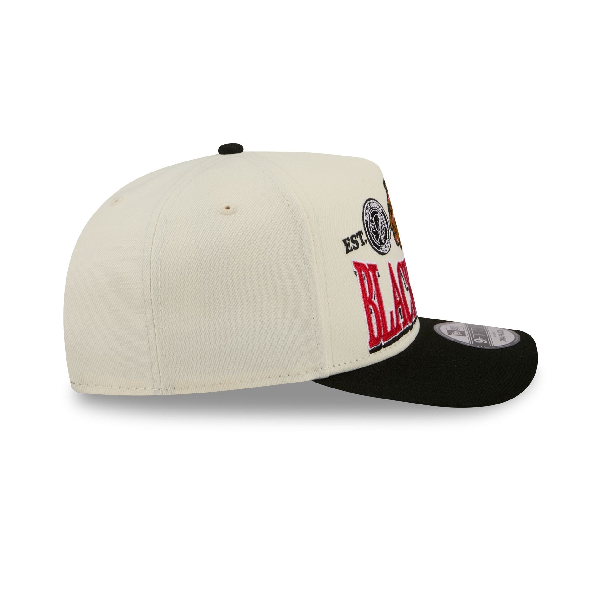Chicago Blackhawks Three Hit Chrome White 9FIFTY A-Frame Snapback Hat