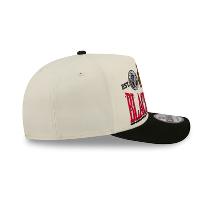 Chicago Blackhawks Three Hit Chrome White 9FIFTY A-Frame Snapback Hat