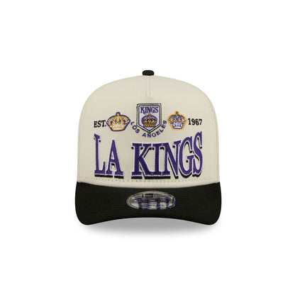 Los Angeles Kings Three Hit Chrome White 9FIFTY A-Frame Snapback Hat