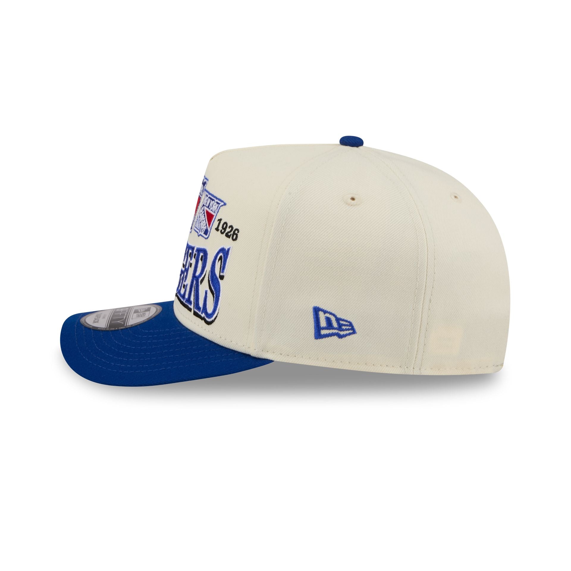 New York Rangers Three Hit Chrome White 9FIFTY A-Frame Snapback Hat
