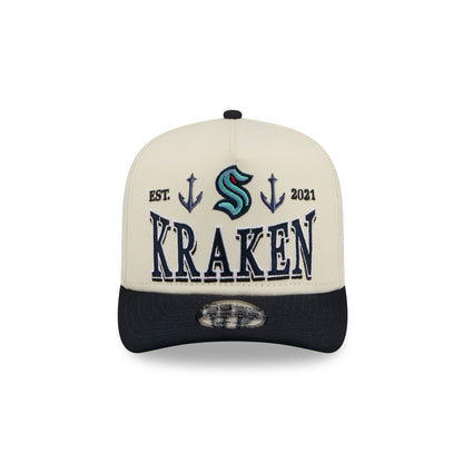 Seattle Kraken Three Hit Chrome White 9FIFTY A-Frame Snapback Hat