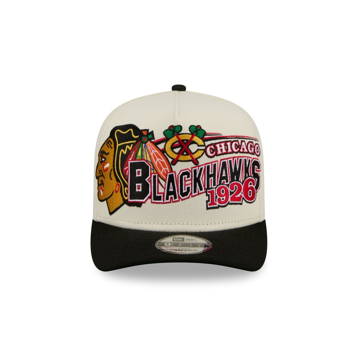 Chicago Blackhawks Chrome White Classic 9FIFTY A-Frame Snapback Hat