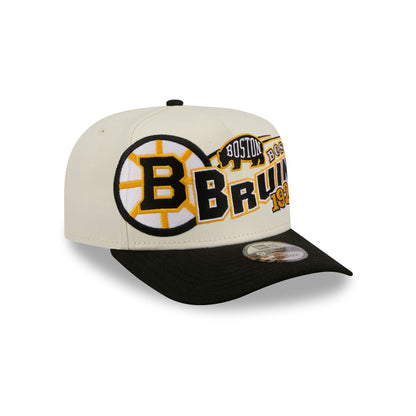 Boston Bruins Chrome White Classic 9FIFTY A-Frame Snapback Hat