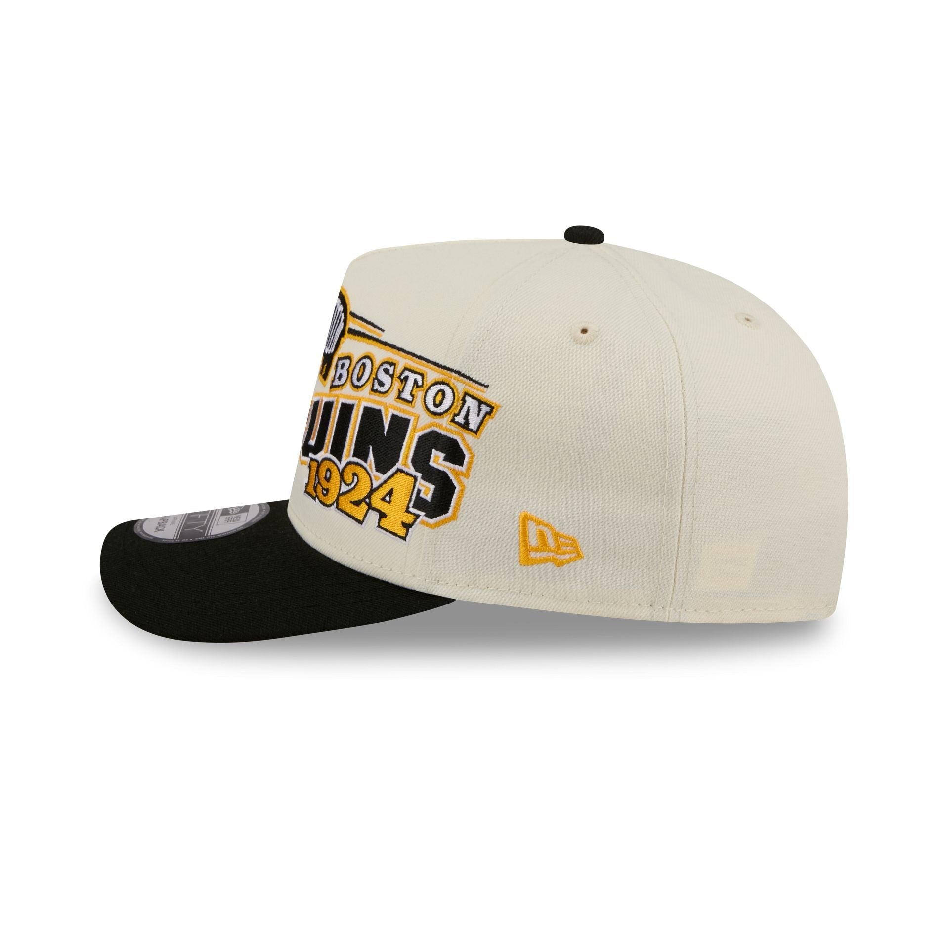 Boston Bruins Chrome White Classic 9FIFTY A-Frame Snapback Hat