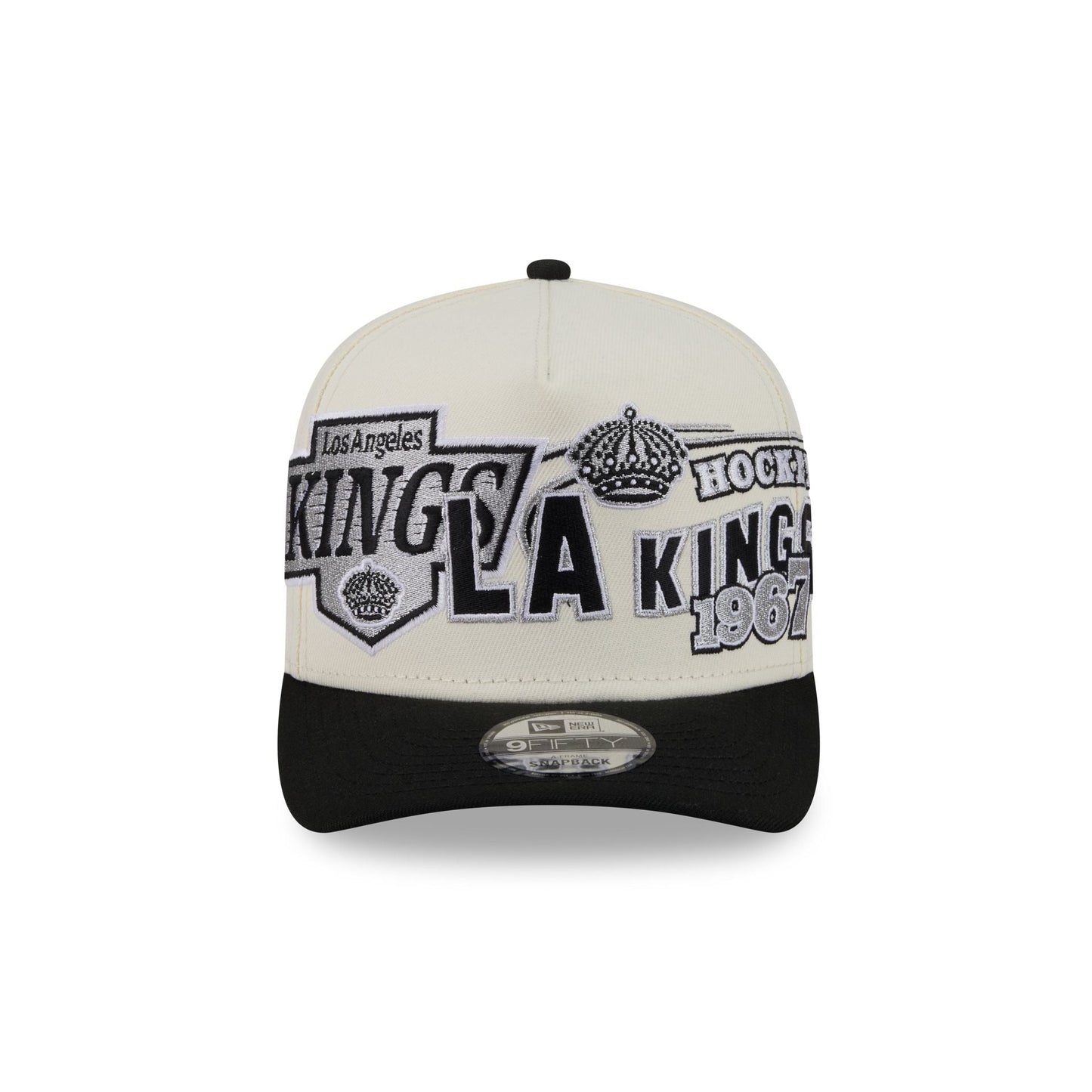 Los Angeles Kings Chrome White Classic 9FIFTY A-Frame Snapback Hat