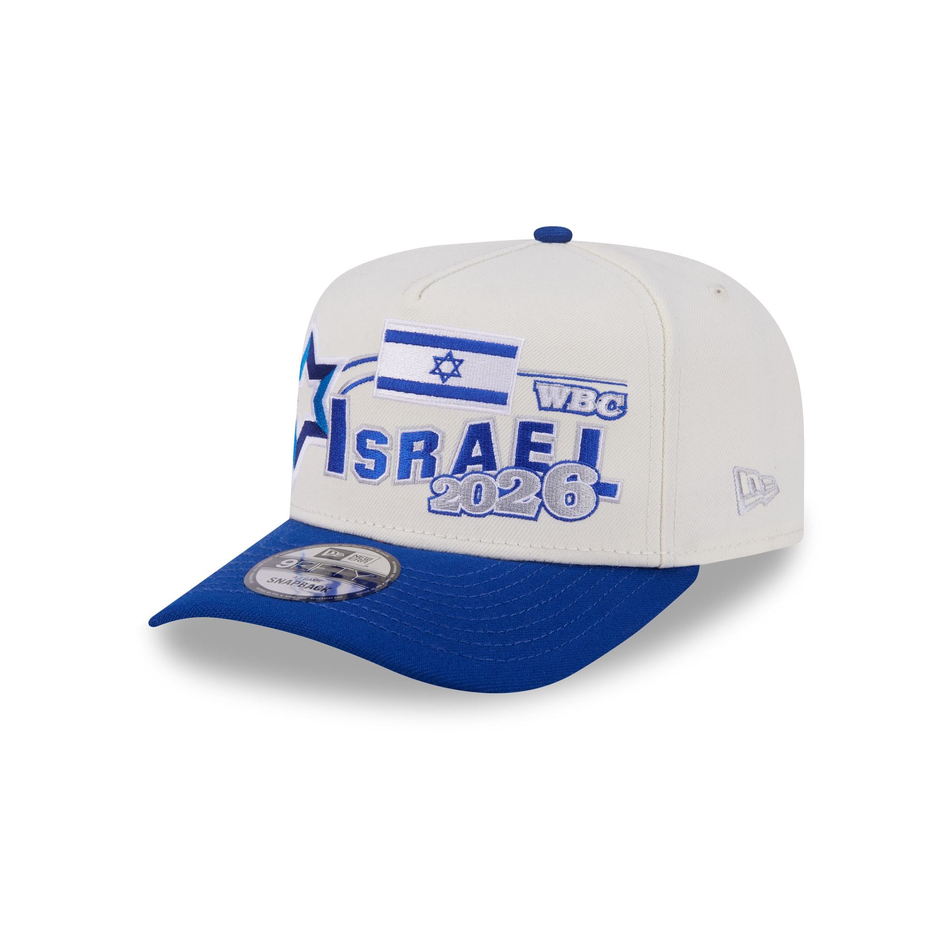 Israel Chrome White Classic 9FIFTY A-Frame Snapback Hat