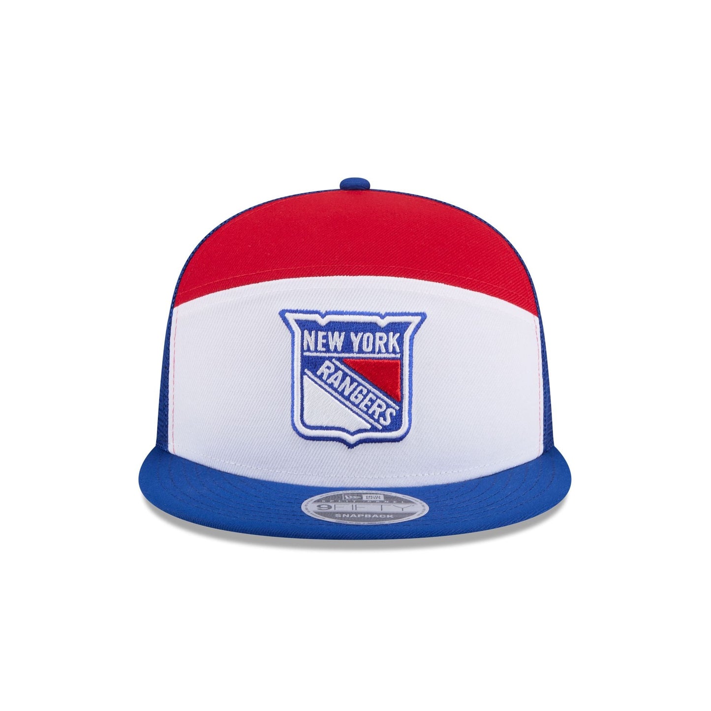New York Rangers Block Split Panel 9FIFTY Trucker Hat