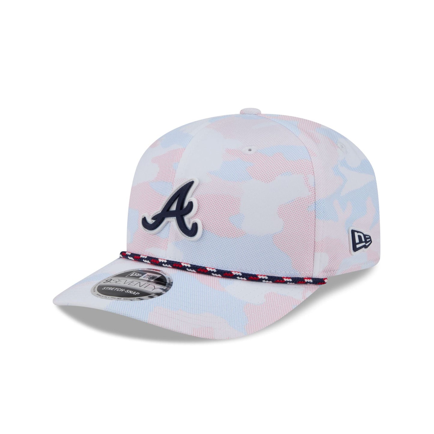 Atlanta Braves White Camo Performance Rope 9SEVENTY Stretch-Snap Hat