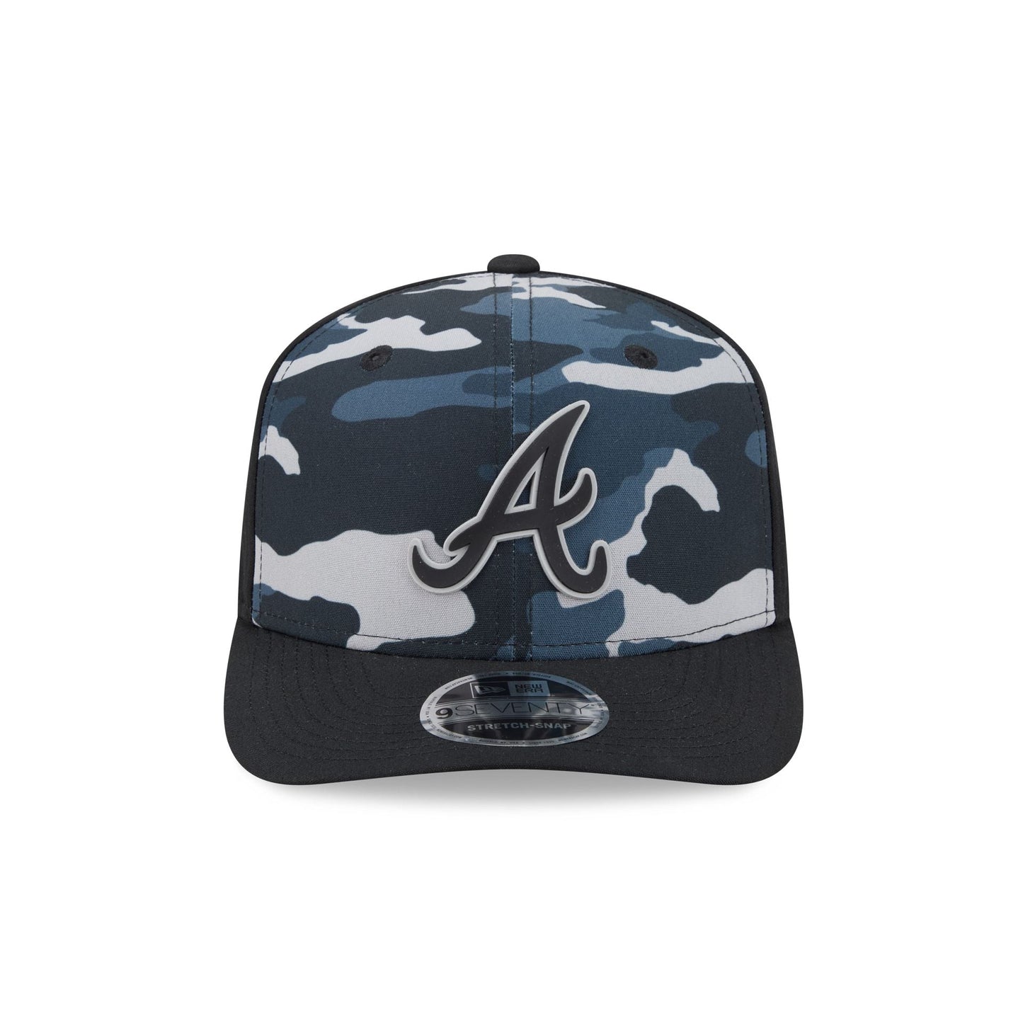 Atlanta Braves Black Camo Performance 9SEVENTY Stretch-Snap Hat