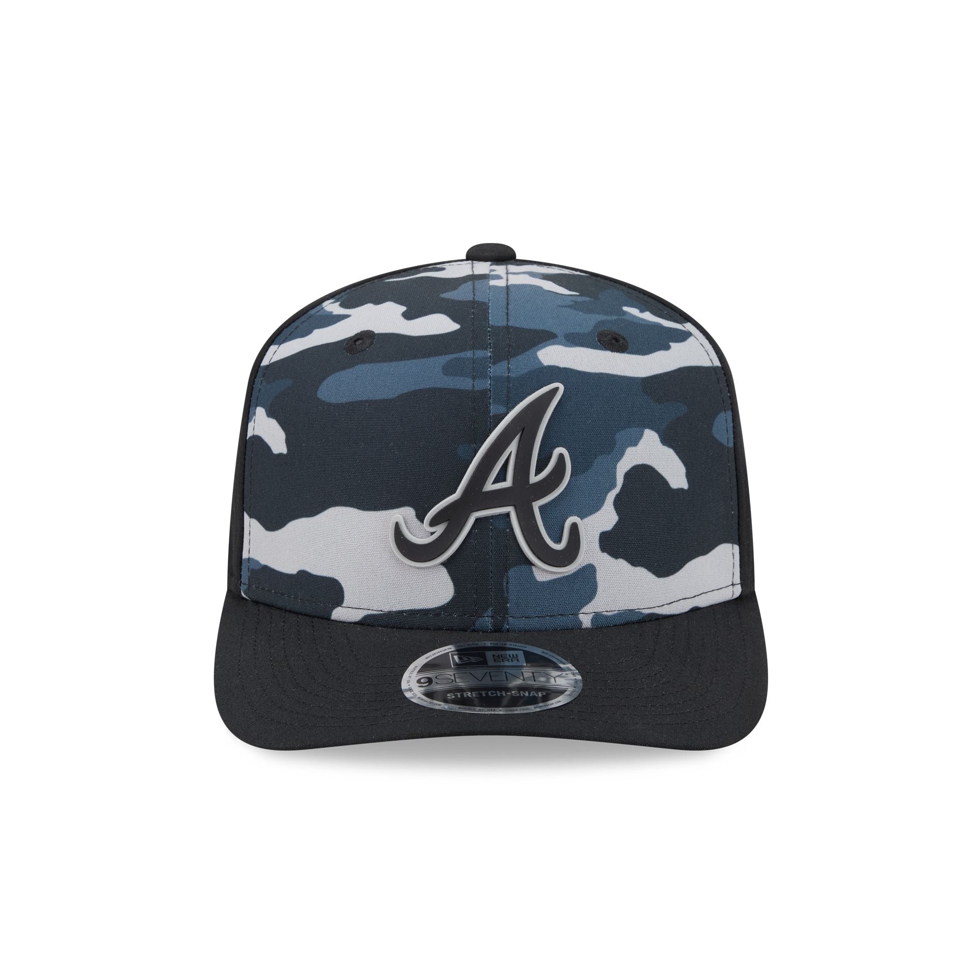 Atlanta Braves Black Camo Performance 9SEVENTY Stretch-Snap Hat