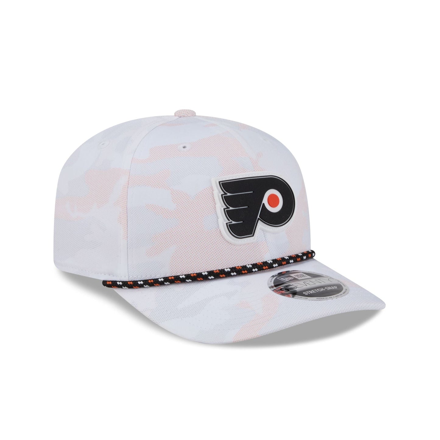 Philadelphia Flyers White Camo Performance Rope 9SEVENTY Stretch-Snap Hat