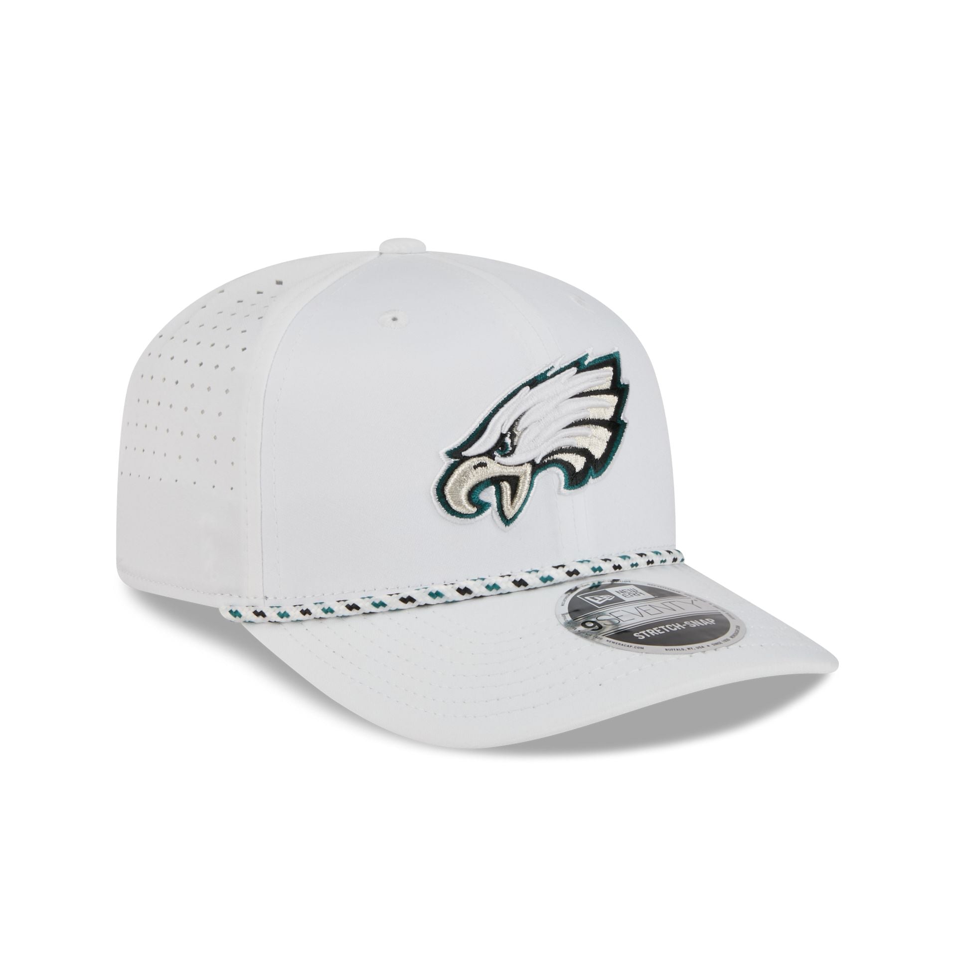 Philadelphia Eagles Optic White Performance Rope 9SEVENTY Stretch-Snap Hat