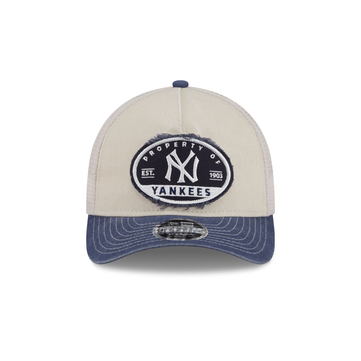 New York Yankees Frayed 9FORTY M-Crown A-Frame Trucker Hat