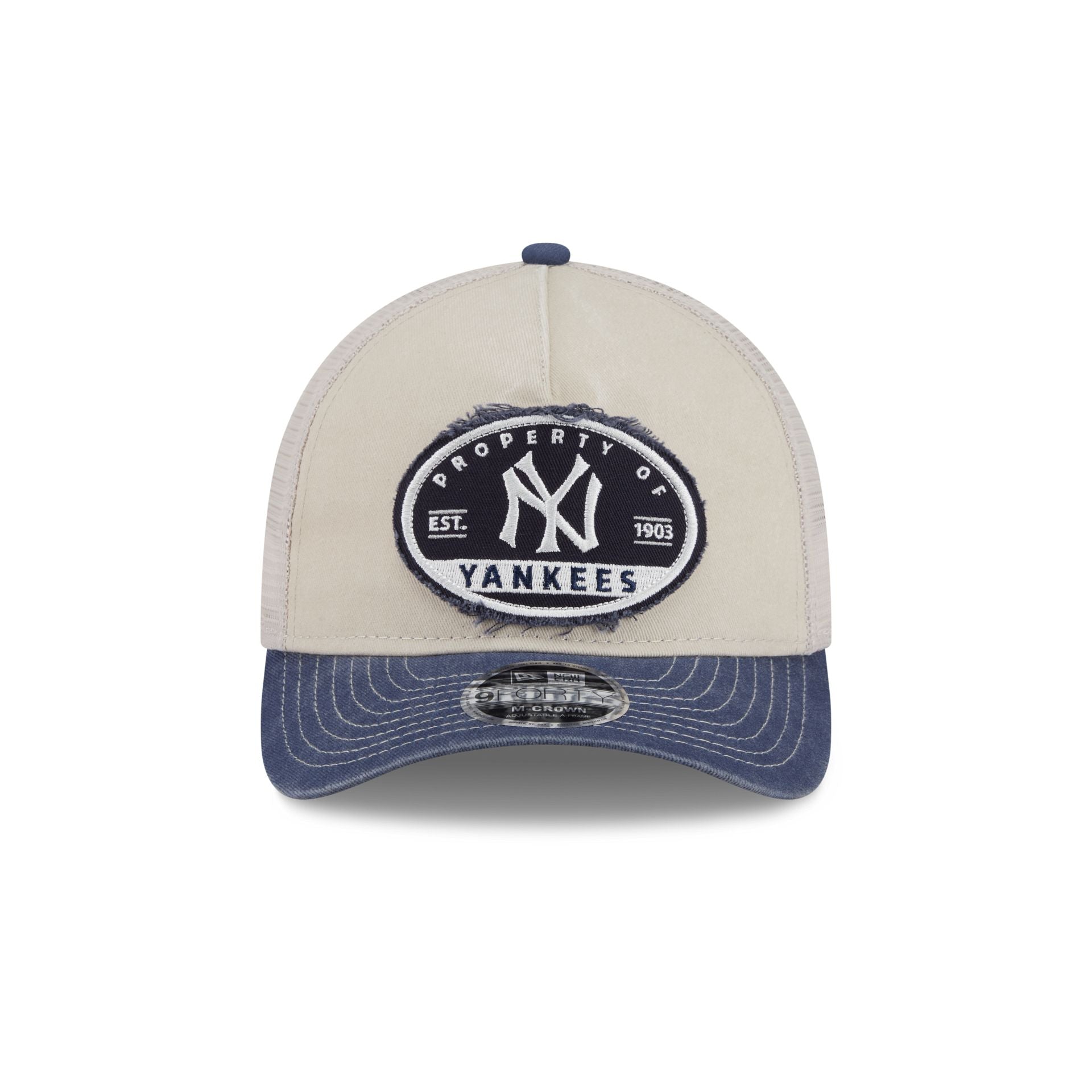 New York Yankees Frayed 9FORTY M-Crown A-Frame Trucker Hat