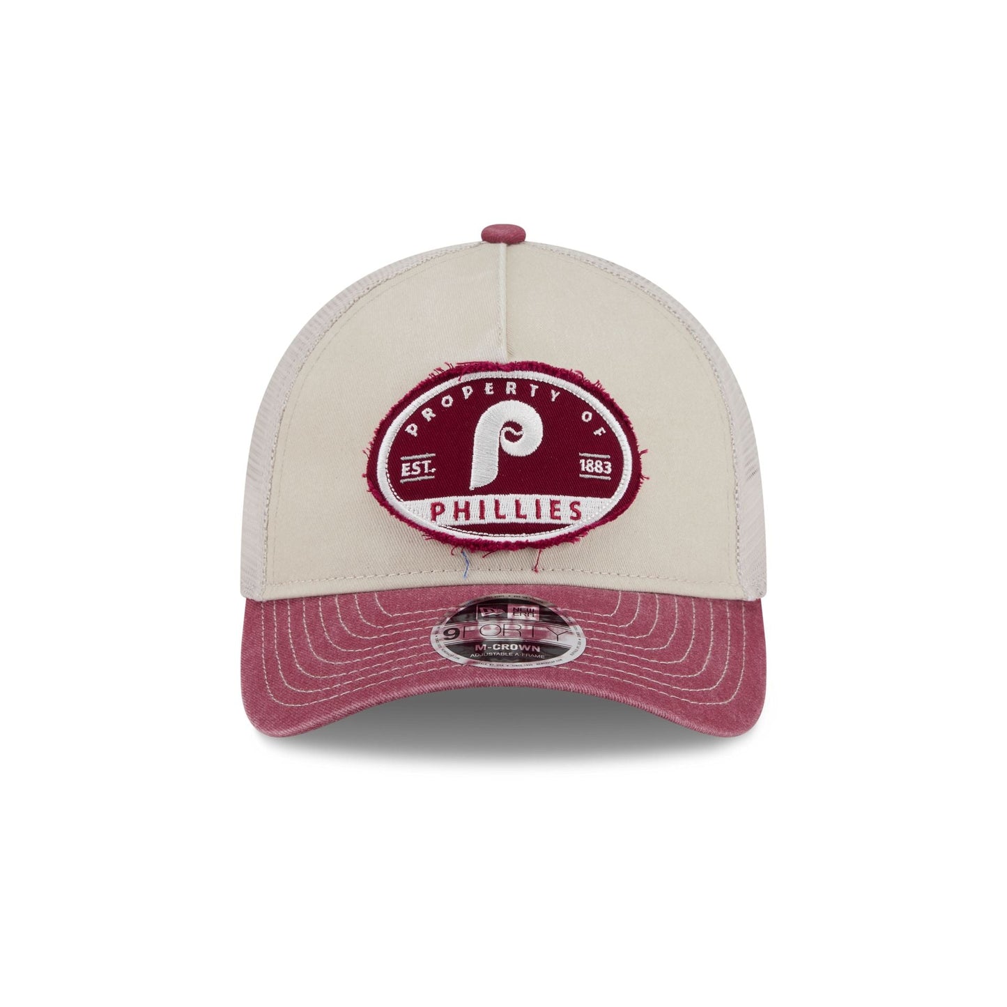 Philadelphia Phillies Frayed 9FORTY M-Crown A-Frame Trucker Hat